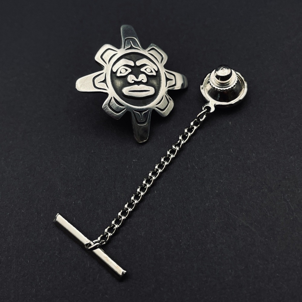 Metal Arts Group MAG Sterling Silver Sun Indigenous Pacific Northwest Pin - Picture 11 of 14